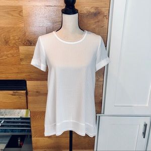 VERA WANG Shortsleeve Sheer Top